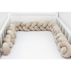 Scamp Ágyrácsvédő fonott plüss 210cm #bézs