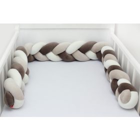   Scamp Ágyrácsvédő fonott plüss 210cm #bézs-vajszín-barna