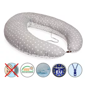   Scamp szoptatóspárna #formázott gombosvégű #Little Heart White Grey #SZPG002