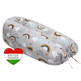   Scamp formázható univerzális szoptatós párna pamut huzattal HedgehogsGrey #SZPE241