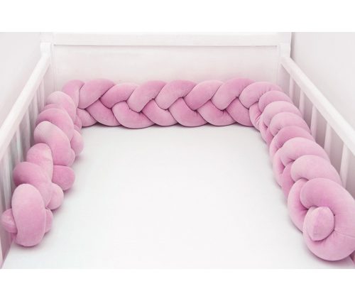 Scamp Ágyrácsvédő fonott plüss 210cm #rózsaszín