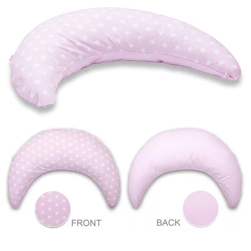 Scamp Félhold párna #Rosa Star Dots #HALFMOON034