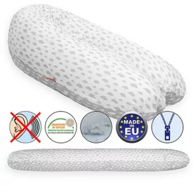   Scamp Szoptatós párna univerzális #Little Clouds Gray White #SZPE220