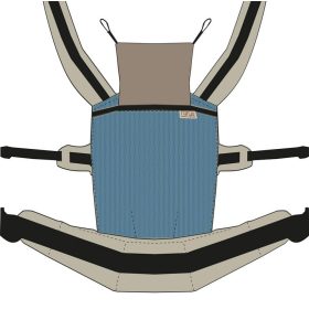 Nandu ÖKO Babahordozó csatos azúrkék-drapp #930724