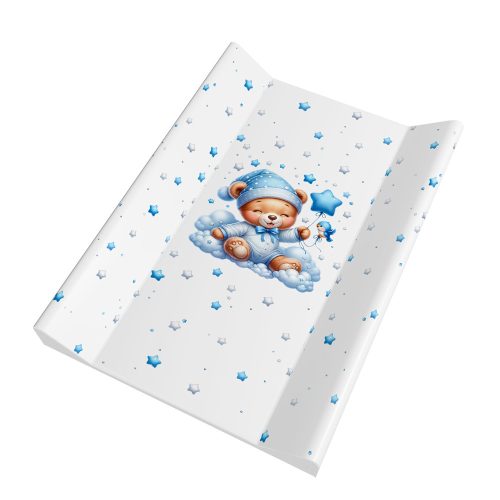 Color pelenkázólap merev #2 oldalú #80x50cm #Maci fiú kék