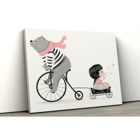 Pindu Vászonkép - Mackó kislánnyal #229120