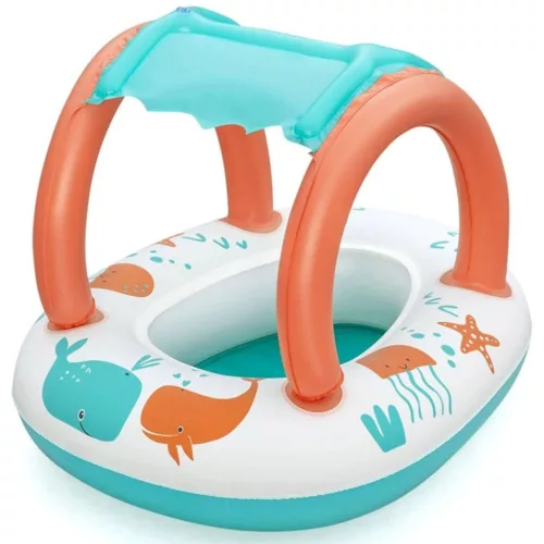 Bestway Bálnás bébi csónak napellenzővel 84x67cm #34203