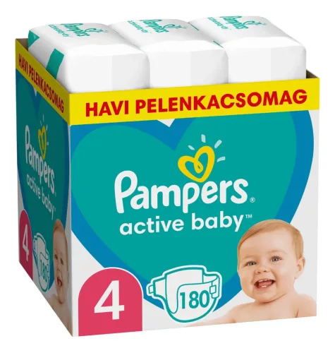 Pampers Active Baby nadrágpelenka #4-es méret #Monthly Box #180db #10DP010519