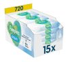 Pampers Nedves törlőkendő Harmonie Aqua Plastic Free #15x48db #10BW010096