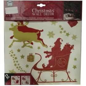   Crearreda Falidekor karácsonyi aranyszánkó 31x31 M-es #92801