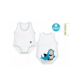   J Bimbi Body biopamut #0-36 hó #Summer Sealife Blue Fish #10869
