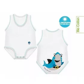   J Bimbi Body biopamut #0-36 hó #Summer Sealife Blue Fish #10869