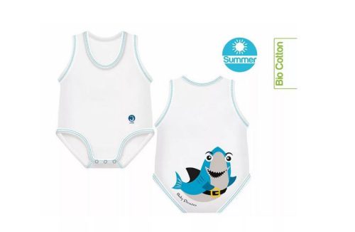 J Bimbi Body biopamut #0-36 hó #Summer Sealife Blue Fish #10869