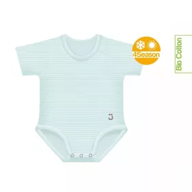   J Bimbi Body biopamut #0-36 hó #4 Seasons Csíkos aqua zöld #12029
