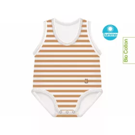   J Bimbi Body biopamut #0-36 hó #Summer csíkos karamell #12036