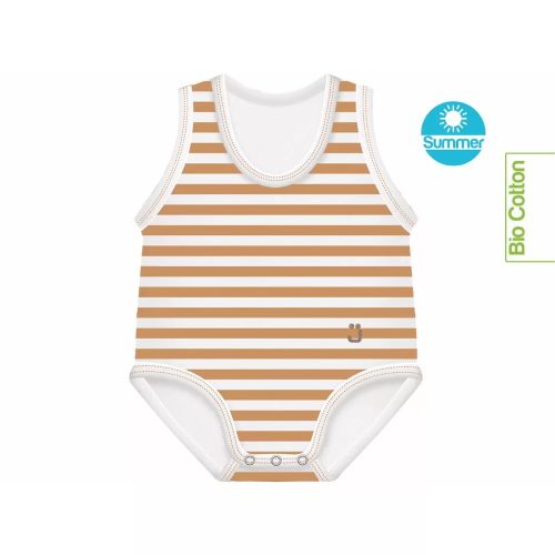 J Bimbi Body biopamut #0-36 hó #Summer csíkos karamell #12036