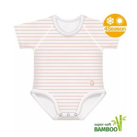   J Bimbi Body biopamut #0-36 hó #4 Seasons csíkos barack #12043