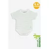 J Bimbi Body biopamut #0-36 hó #4 Seasons csíkos aqua zöld #12044