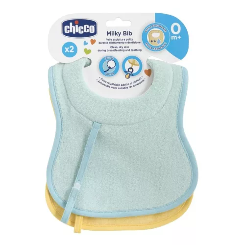 Chicco Előke cumitartó pánttal #2db #0h #kék-sárga #CH0163002
