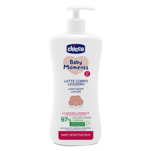 Chicco Testápoló tej Light 500 ml sensitive Baby Moments #CH0102430