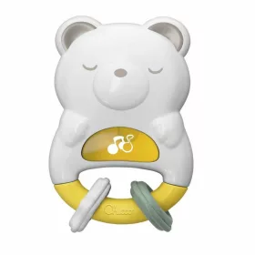   Chicco Day & Night Bear zenélő csörgő és éjszakai fény kiságyjáték Bear fehér #CH0118180