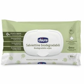 Chicco Törlőkendő illatmentes 60 db-os #CH0120507 zöld
