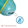 Chicco Sport Cup duplafalú szívószálas kulacs 266ml Türkiz #ch00699125