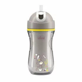   Chicco Sport Cup duplafalú szívószálas kulacs 266ml Szürke #ch00699135