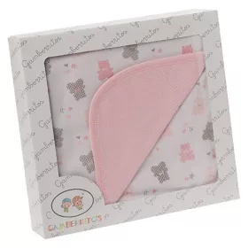   Gamberritos takaró #pamut #80x80cm #maci printed rózsaszín #10505