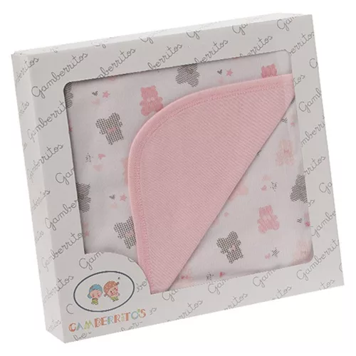 Gamberritos takaró #pamut #80x80cm #maci printed rózsaszín #10505