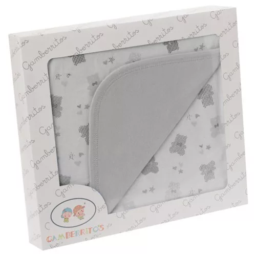 Gamberritos takaró #pamut #80x80cm #maci printed szürke #10505