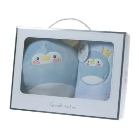   Gamberritos takaró #80x110cm #wellsoft #plüss játékkal #kék pingvin #10756