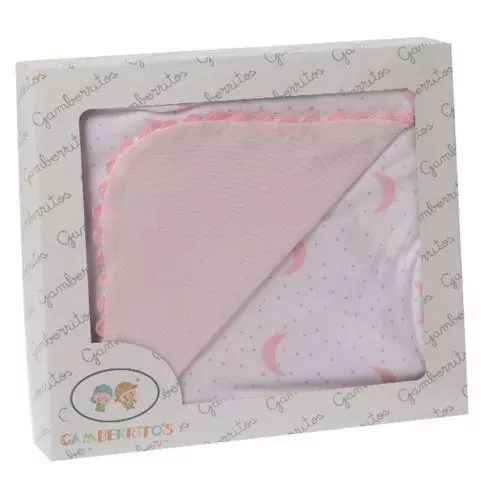 Gamberritos takaró pamut 80x80cm hold rózsaszín #10799