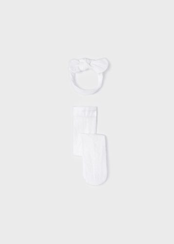 Mayoral Harisnya és hajpánt #6 hó #70cm #Blanco #9467