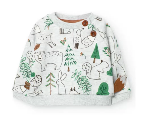 Boboli Pulóver #9 hó #74cm #Print grey #129147-9450
