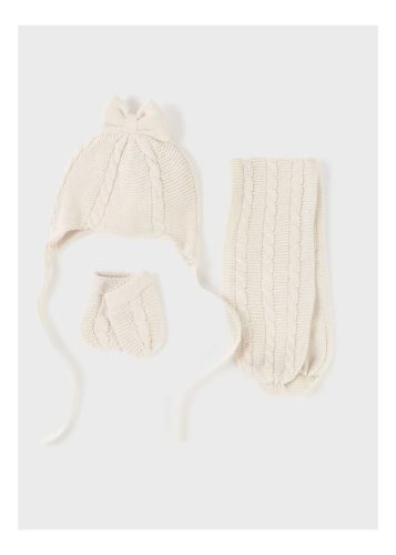 Mayoral Sapka sál kesztyű szett #6hó #Milk vig #9663