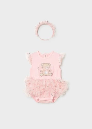 Mayoral Body tütü fejpánttal 4-6 hó #70cm #Baby Rose #1729