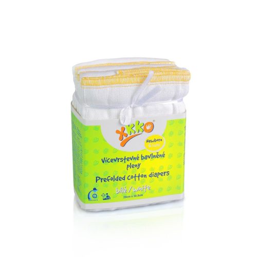 Xkko Pelenkabetét prefolded #Fehér #újszülött #6db #CTNPRF001