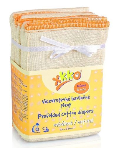 Xkko Pelenkabetét prefolded #Natúr #2-12hó #6db #CTNPRF006