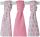 Xkko Bambusz Textilpelenka 70x70 #Skandináv Rózsaszín MIX 3db #BMB070034