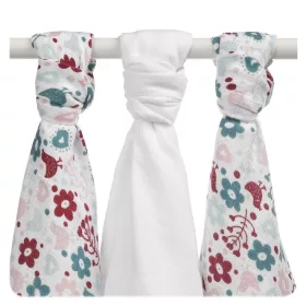   Xkko Bambusz Textilpelenka 70x70 #Flower-Birds girls #BMB070045