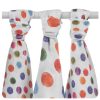 Xkko Bambusz Textilpelenka 70x70 #Digi - Watercolour Polka Dots #3db #BMB070048