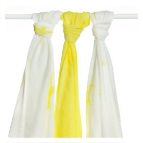   Xkko Bambusz Textilpelenka 70x70 #Csillagok Citrom MIX 3db #BMB070011