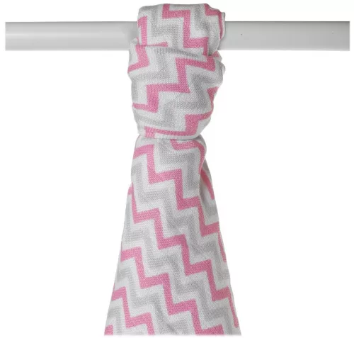 Xkko Bambusz Kifogó 90x100 #Rózsaszín cikk-cakk #BMB090044
