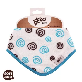 Xkko Bambusz Nyálkendő patentos #Spiral Kék #BMBBND010