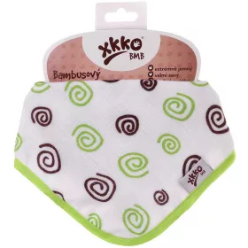 Xkko Bambusz Nyálkendő patentos #Spiral Lime #BMBBND033
