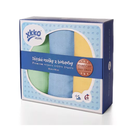 Xkko Kifogó 90x100 Biopamut 3db old times - pastels for boy #CTN090009