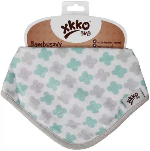 Xkko Bambusz Nyálkendő patentos #Menta mintás #BMBBND041