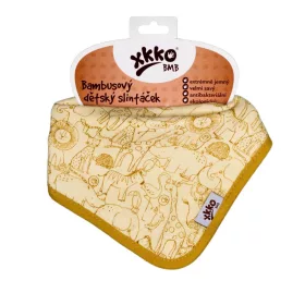   Xkko Bambusz Nyálkendő patentos #Safari - Honey Mustard #BMBBND060