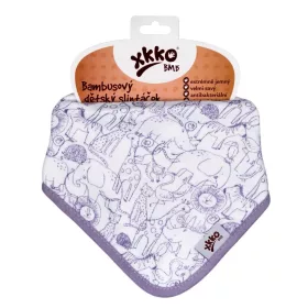   Xkko Bambusz Nyálkendő patentos #Safari - W Lavender Aura #BMBBND065
